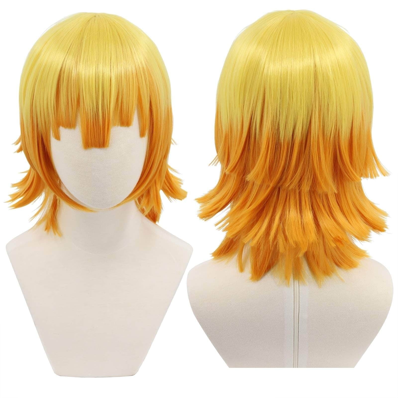 Halloween Peruka Cosplay Damska Syntetyczna z Grzywką do Imprezy Stylizowana Fryzura Anime - Image 3