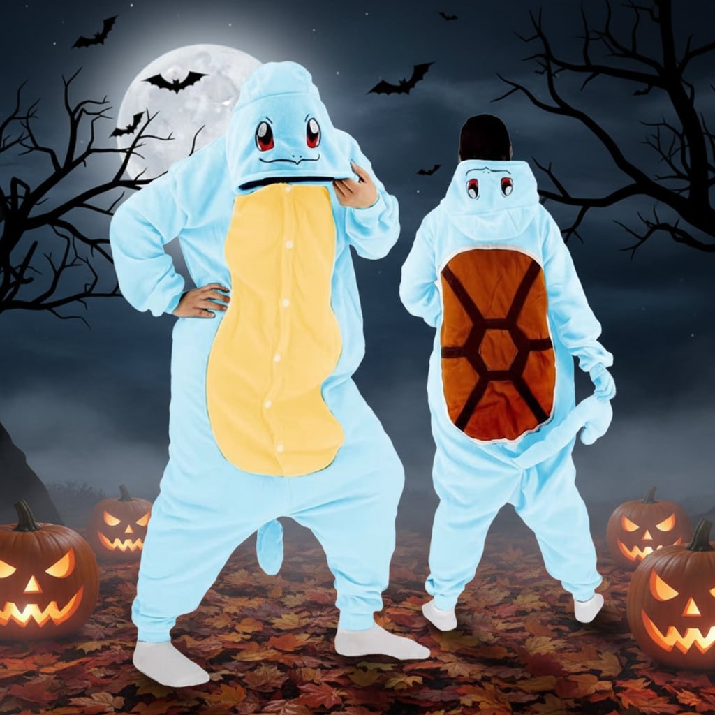 Halloween Piżama Jednoczęściowa Kigurumi dla Dzieci i Dorosłych z Kapturem Ogonem Onesie - Image 6