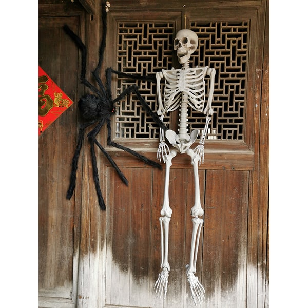 Halloween Plastikowy Szkielet z Ruchomymi Stawami Kostium Przebranie na Imprezę i Dekorację - Image 2