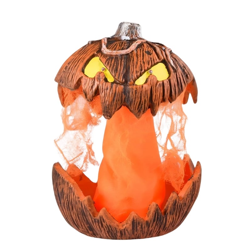 Halloween Rozkładana Lampka LED Dynia ze świecącymi Oczami do Dekoracji Ogrodu Lampion - Image 2