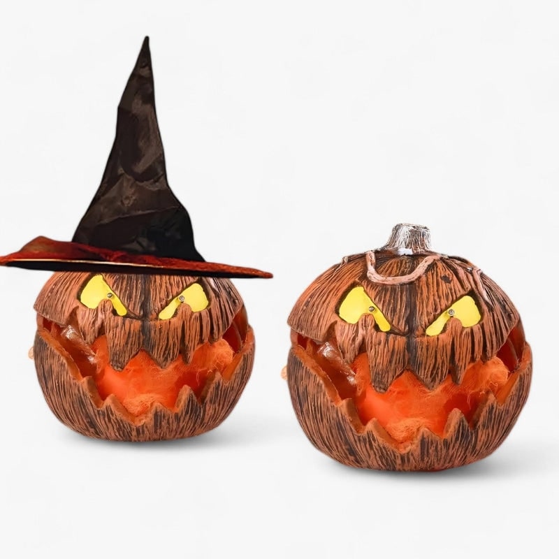 Halloween Rozkładana Lampka LED Dynia ze świecącymi Oczami do Dekoracji Ogrodu Lampion - Image 4
