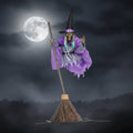 Halloween Straszna Wiedźma Stojąca Dekoracja Ogrodowa ze świecącymi Oczami - Image 1