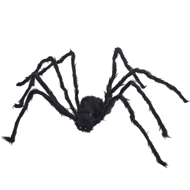Halloween Straszny Sztuczny Pająk z Pajęczyną do Dekoracji Ogrodu i Domu - Image 1