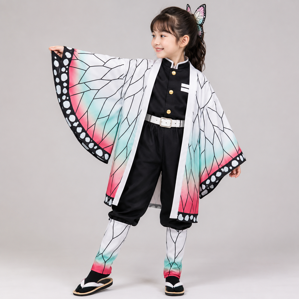Halloween Strój Cosplay Anime z Haori Motyl Peruką i Akcesoriami do Imprezy Konwencji - Image 1