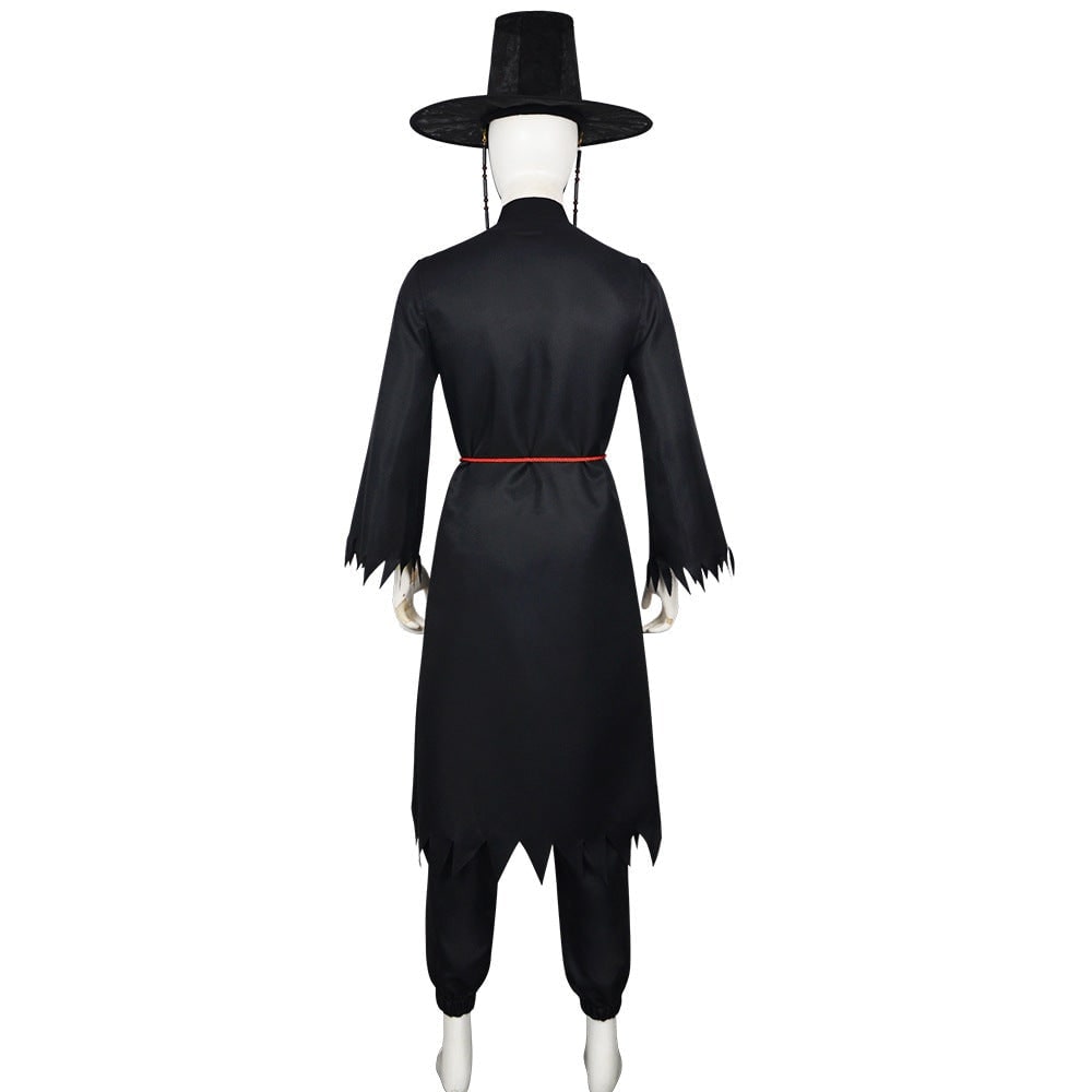Halloween Strój Hanbok Koreański z Kapeluszem i łańcuszkami do Cosplay na Imprezę - Image 10