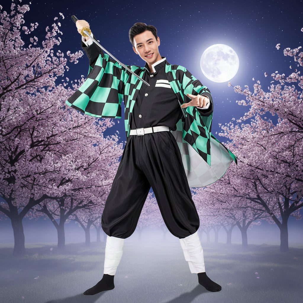 Halloween Strój Karnawałowy Cosplay Anime dla Dzieci i Dorosłych z Haori Na Męski - Image 3