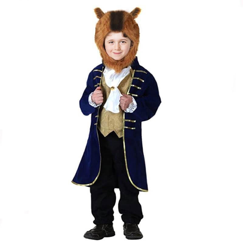 Halloween Strój Karnawałowy dla Dzieci Bestia z Welurową Marynarką i Puszystym Nakryciem Głowy - Image 8