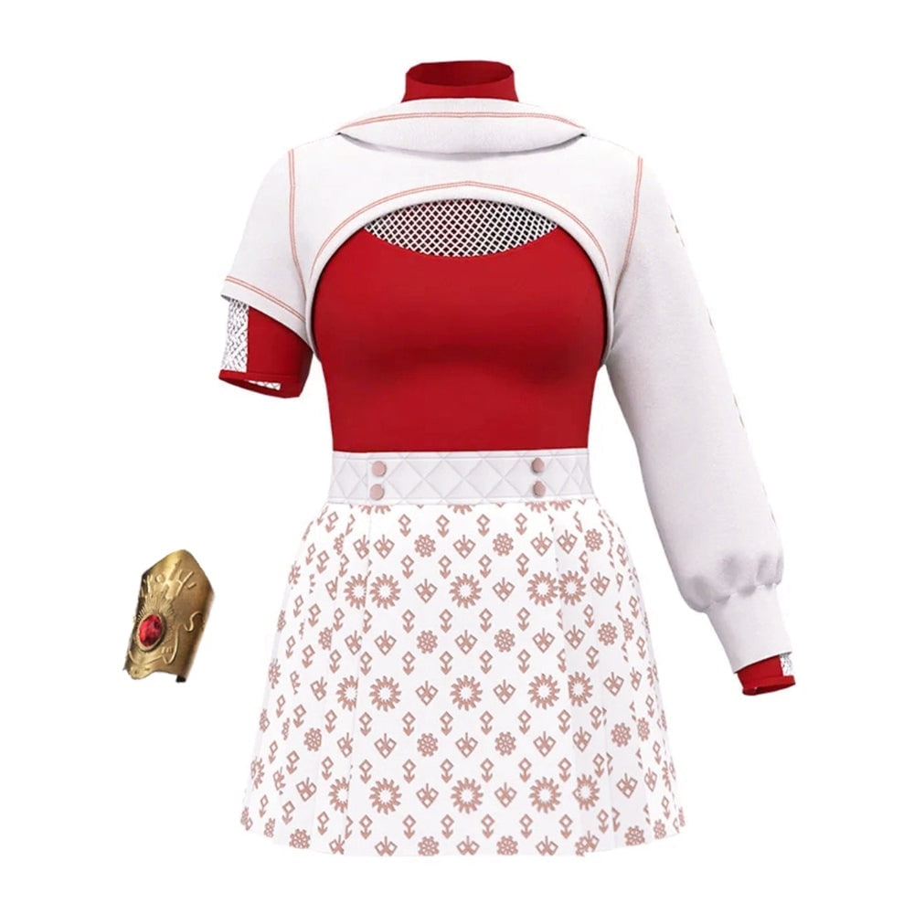 Halloween Strój Karnawałowy dla Dzieci i Dziewczynki Wampirzyca z Asymetryczną Bluzą Cosplay - Image 3