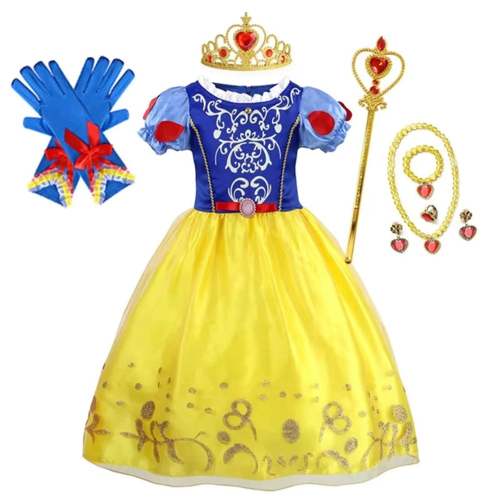 Halloween Strój Karnawałowy dla Dziewczynki Księżniczki z Tiarą i Różdżką 104 - Image 18