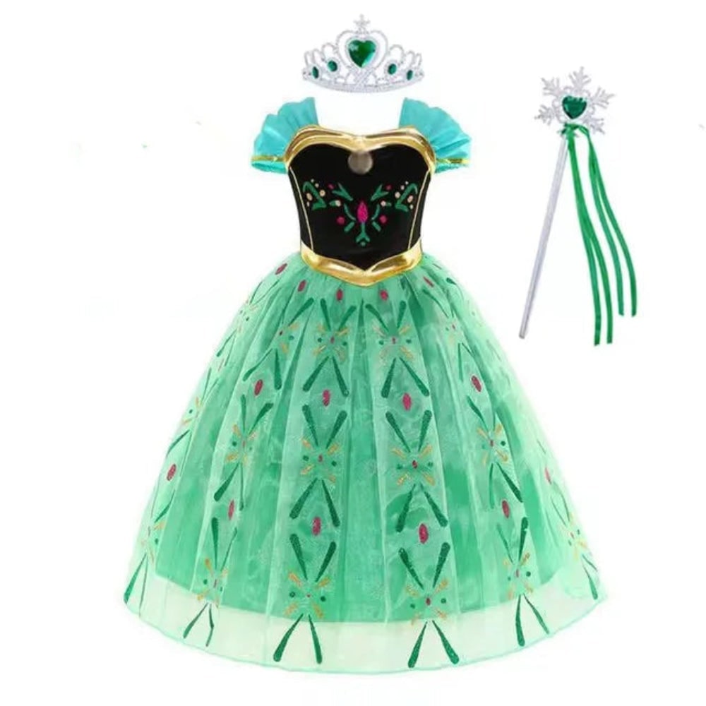 Halloween Strój Karnawałowy dla Dziewczynki Księżniczki z Tiarą i Różdżką 104 - Image 23