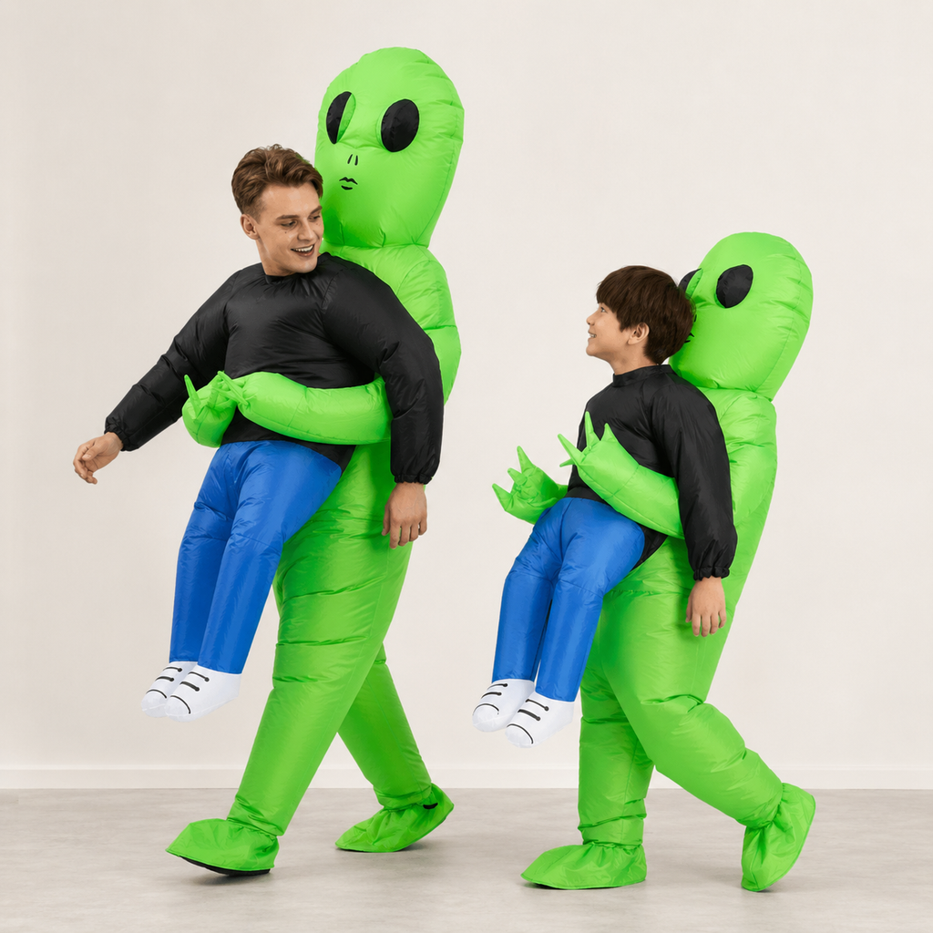 Halloween Strój Kosmity Dmuchany dla Dzieci i Dorosłych z Niesioną Figurą Kostium - Image 1