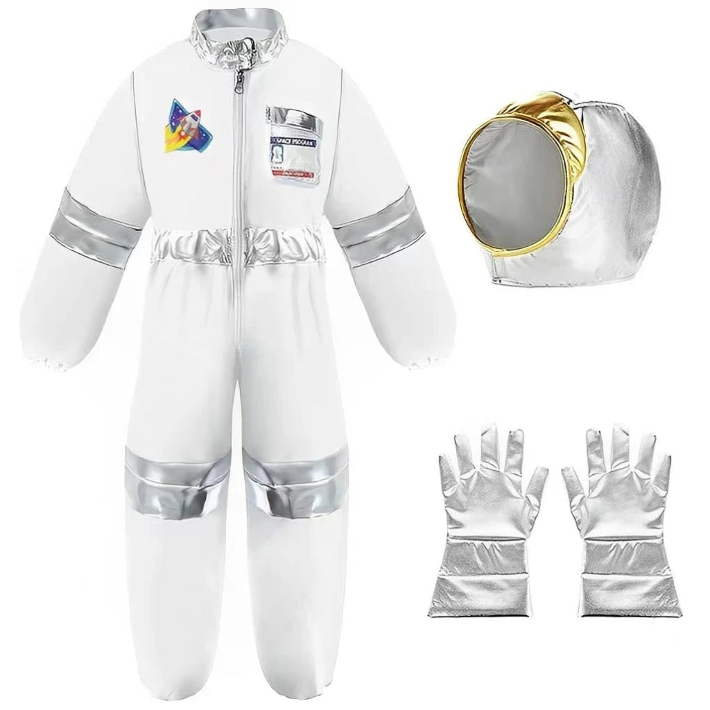 Halloween Strój Kosmonauty dla Dzieci i Karnawałowy z Hełmem Rękawicami Astronauty - Image 2