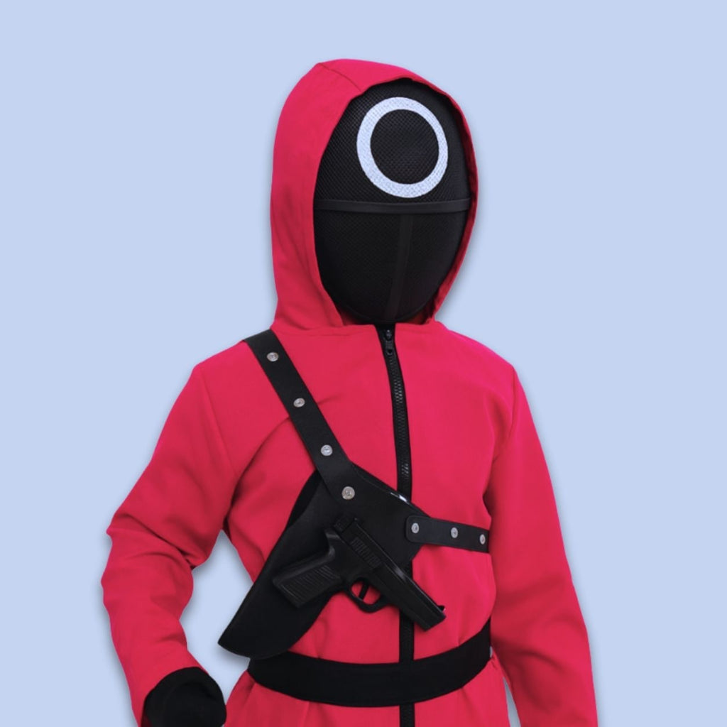Halloween Strój survival game Dziecięcy Kostium Strażnika z Maską i Rękawiczkami Squid Stroj - Image 3