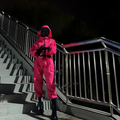 Halloween Strój survival game Kombinezon z Kapturem i Maską dla Chłopca Dziewczyny Squid Stroj - Image 1
