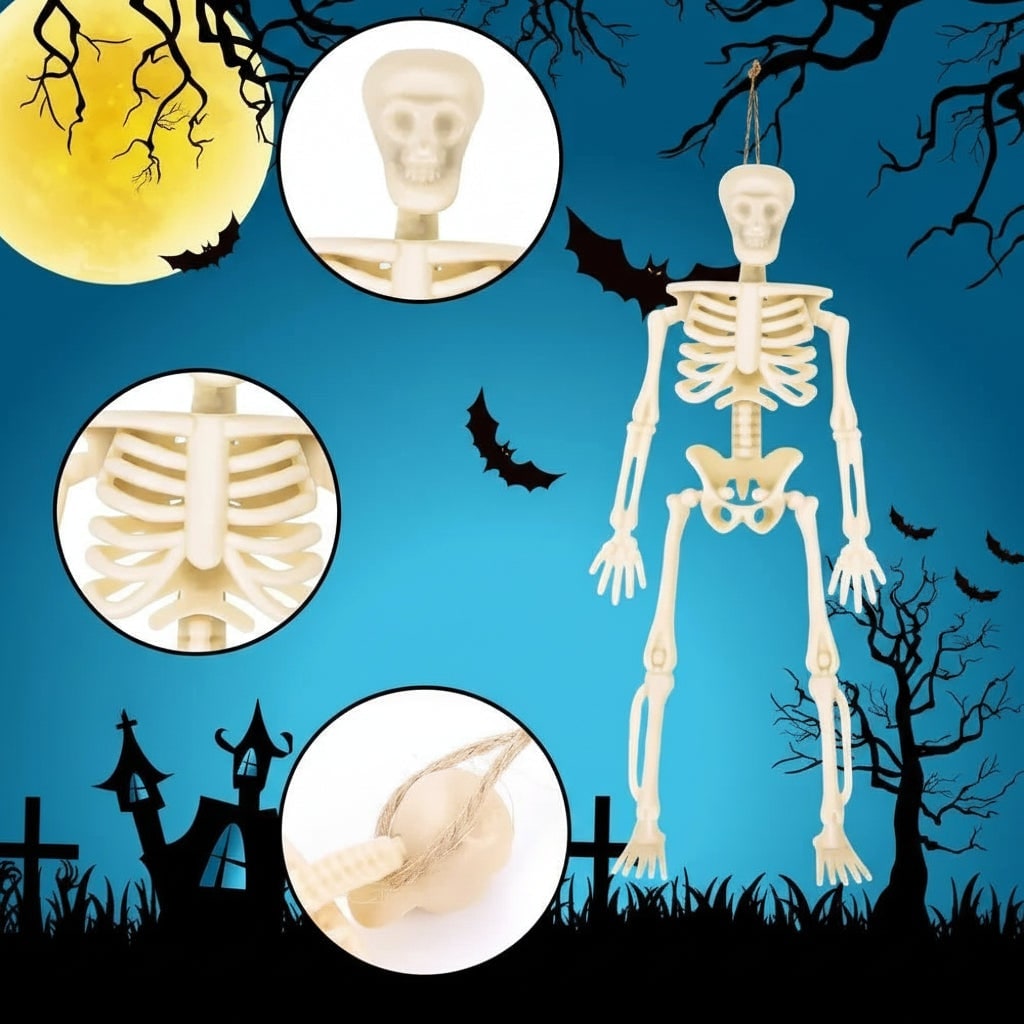 Halloween Szkielety Dekoracyjne z Ruchomymi Stawami do Dekoracji Imprezy - Image 3