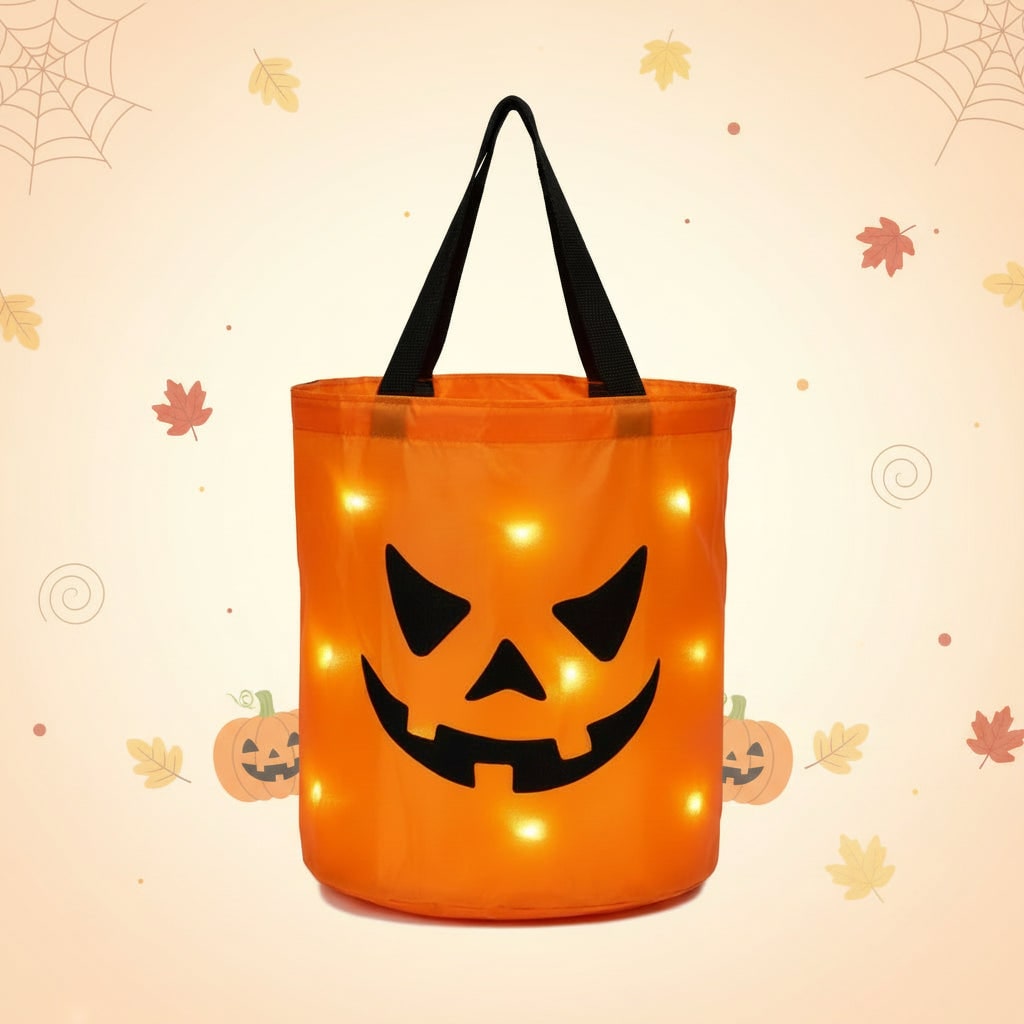 Halloween Torba na Cukierki z Podświetleniem LED Dynia Trick or Treat - Image 5