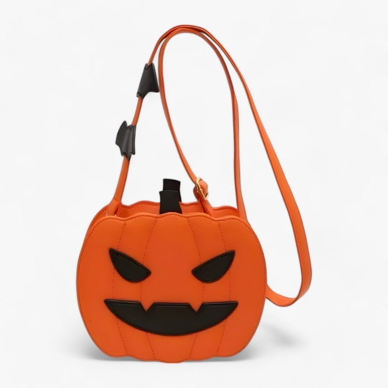 Halloween Torebka Damska na Ramię w Kształcie Dyni Duża z Nietoperzami Listonoszka - Image 4