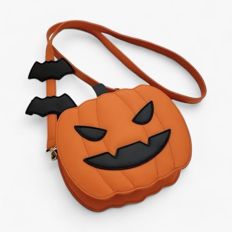 Halloween Torebka Damska na Ramię w Kształcie Dyni Duża z Nietoperzami Listonoszka - Image 5