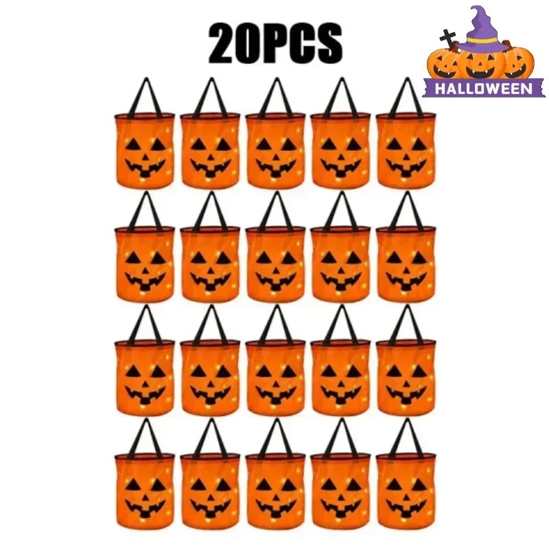 Halloween Wiaderko na Słodycze z Diodami LED świecące w Ciemności Trick or Treat - Image 8