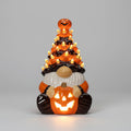 Halloween świecąca Figurka Krasnala Ceramiczna z Dyniami do Dekoracji - Image 1