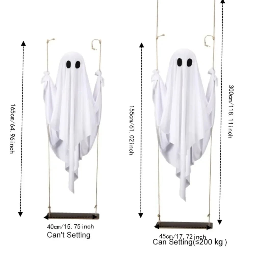 Halloween świecący Duch na Huśtawce z Pilotem Zdalnego Sterowania LED - Image 4