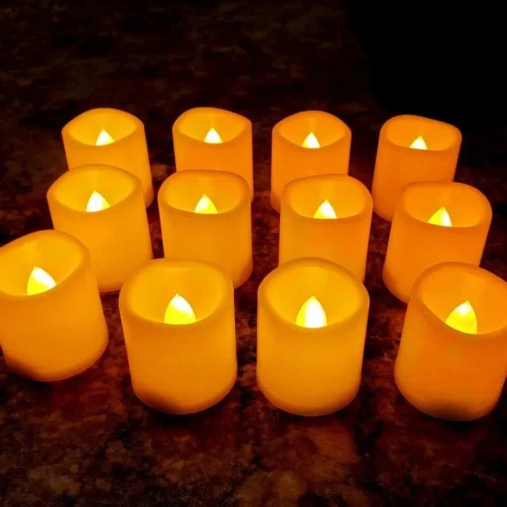 Halloween świeczki LED na Baterie z Efektem Migoczącego Płomienia do Dekoracji Małe - Image 3