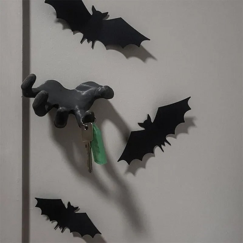 Halloween Wieszak ścienny Dłoń Demona Czarny Gotycki Dekoracji i Kluczy Scienny - Image 2