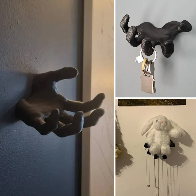 Halloween Wieszak ścienny na Klucze w Kształcie Dłoni Demona Skrzynka Organizer Dekoracja ścienna - Image 1
