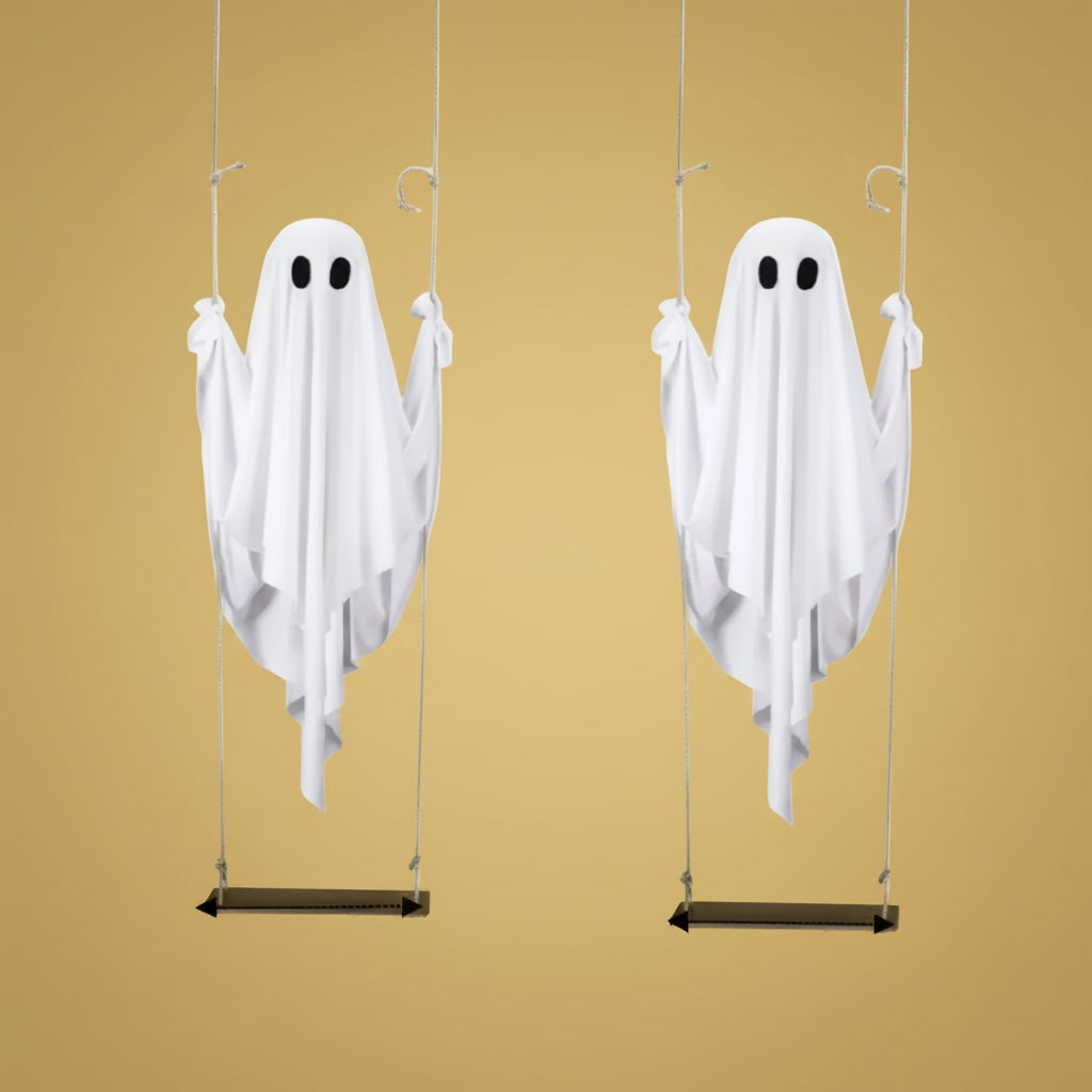Halloween Wisząca Dekoracja Duch na Huśtawce z Podświetleniem LED do Ogrodu Ogrodowa - Image 5