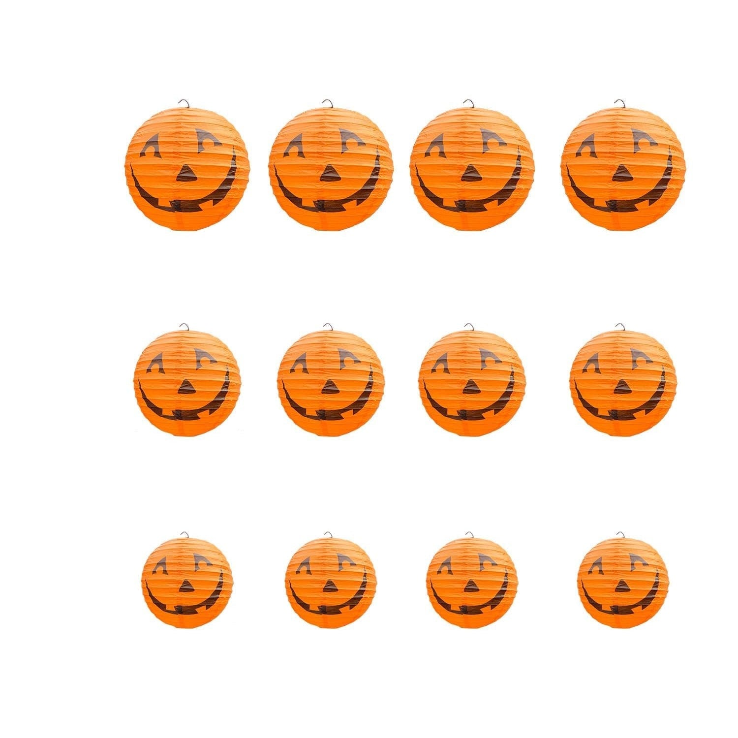 Halloween Wiszące Lampiony z Papieru Dynia Kulisty Zestaw 12 Sztuk Dekoracja Na - Image 2