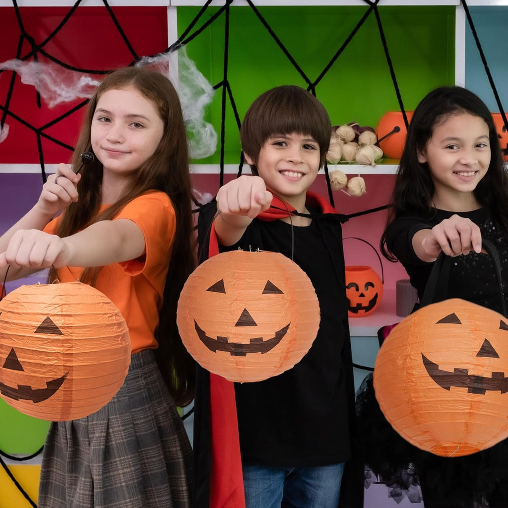 Halloween Wiszące Lampiony z Papieru Dynia Kulisty Zestaw 12 Sztuk Dekoracja Na - Image 7