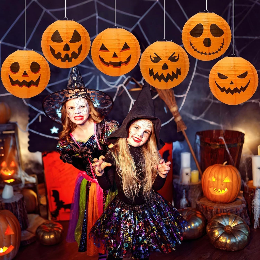 Halloween Wiszące Lampiony z Papieru Dynia Kulisty Zestaw 12 Sztuk Dekoracja Na - Image 9