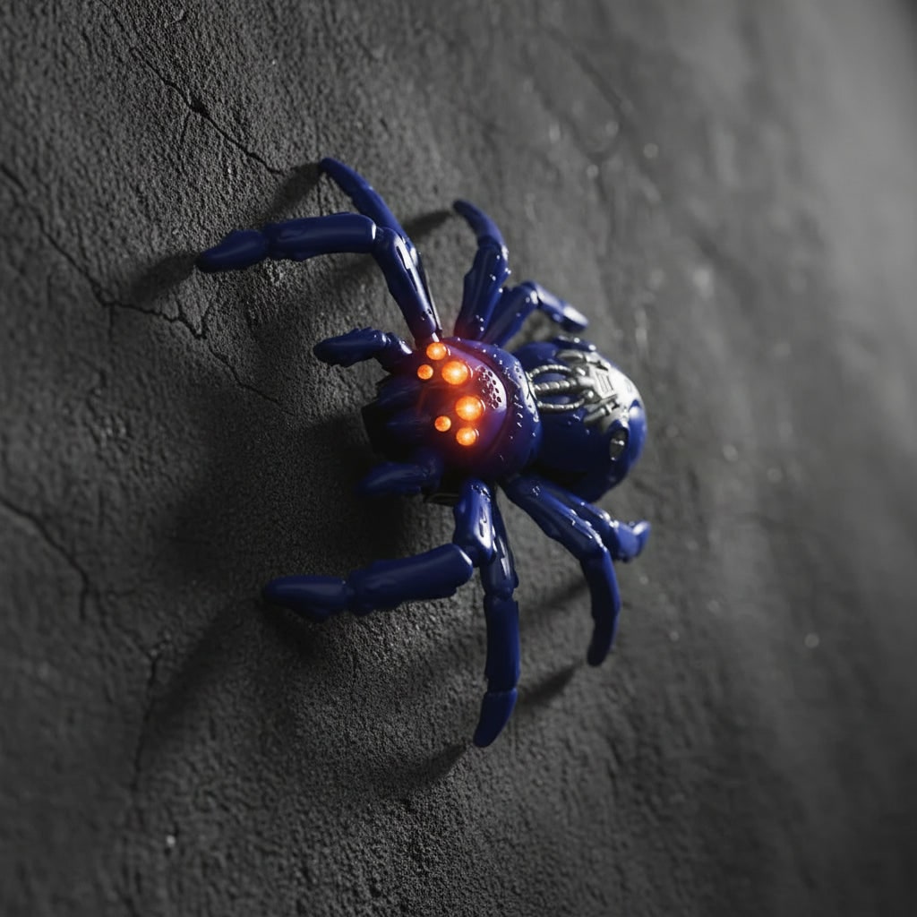 Halloween Zdalnie Sterowana Zabawka Pająk Chodzący po ścianach z Oczami LED i Funkcją Wspinaczki - Image 6