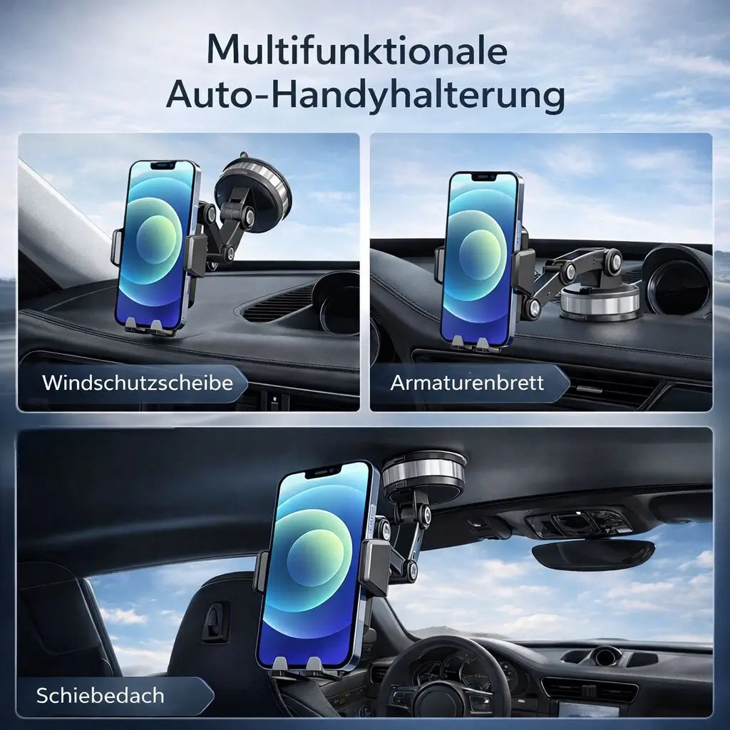 Verstellbare Handyhalterung für Armaturenbrett und Windschutzscheibe