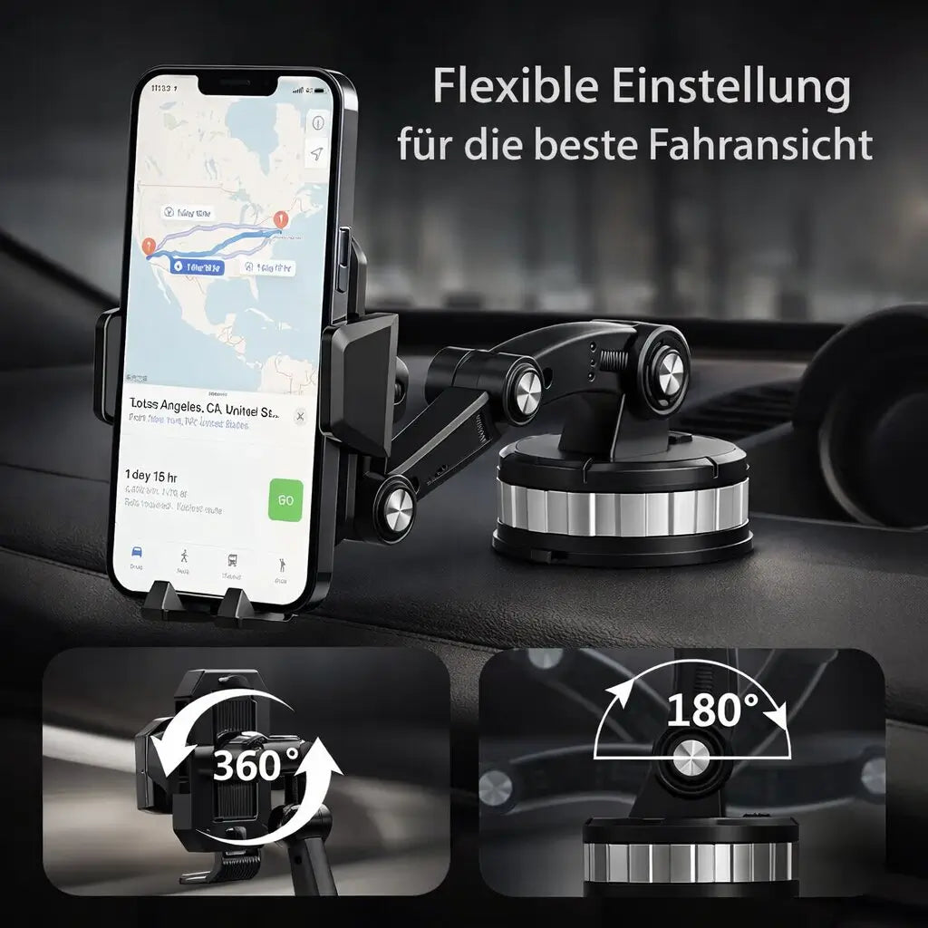 Verstellbare Handyhalterung für Armaturenbrett und Windschutzscheibe