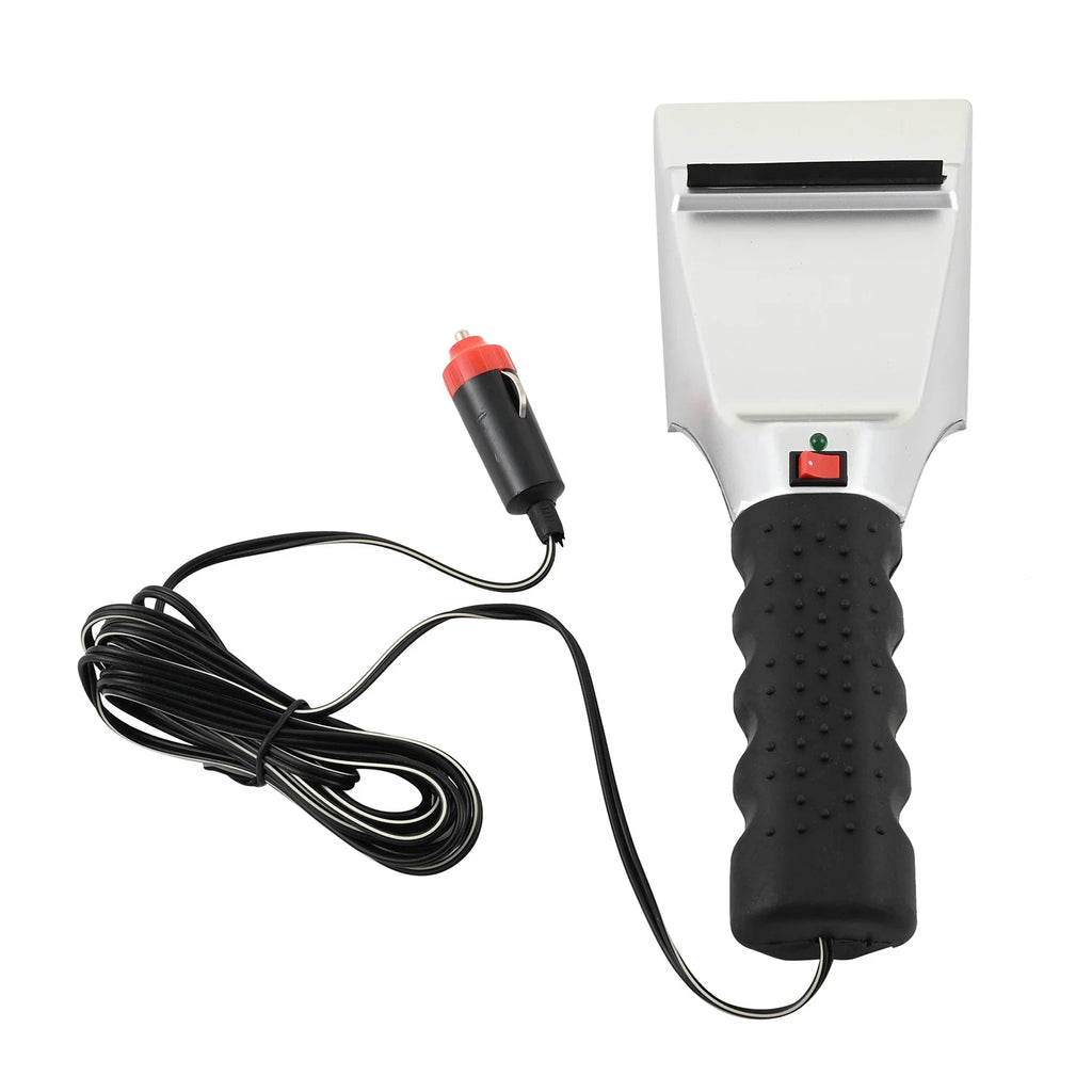 Heated Car Ice Scraper with 12v Power Plug and LED Light for Windshield - Image 9