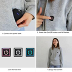 Ogrzewana bluza z kapturem unisex na zewnątrz