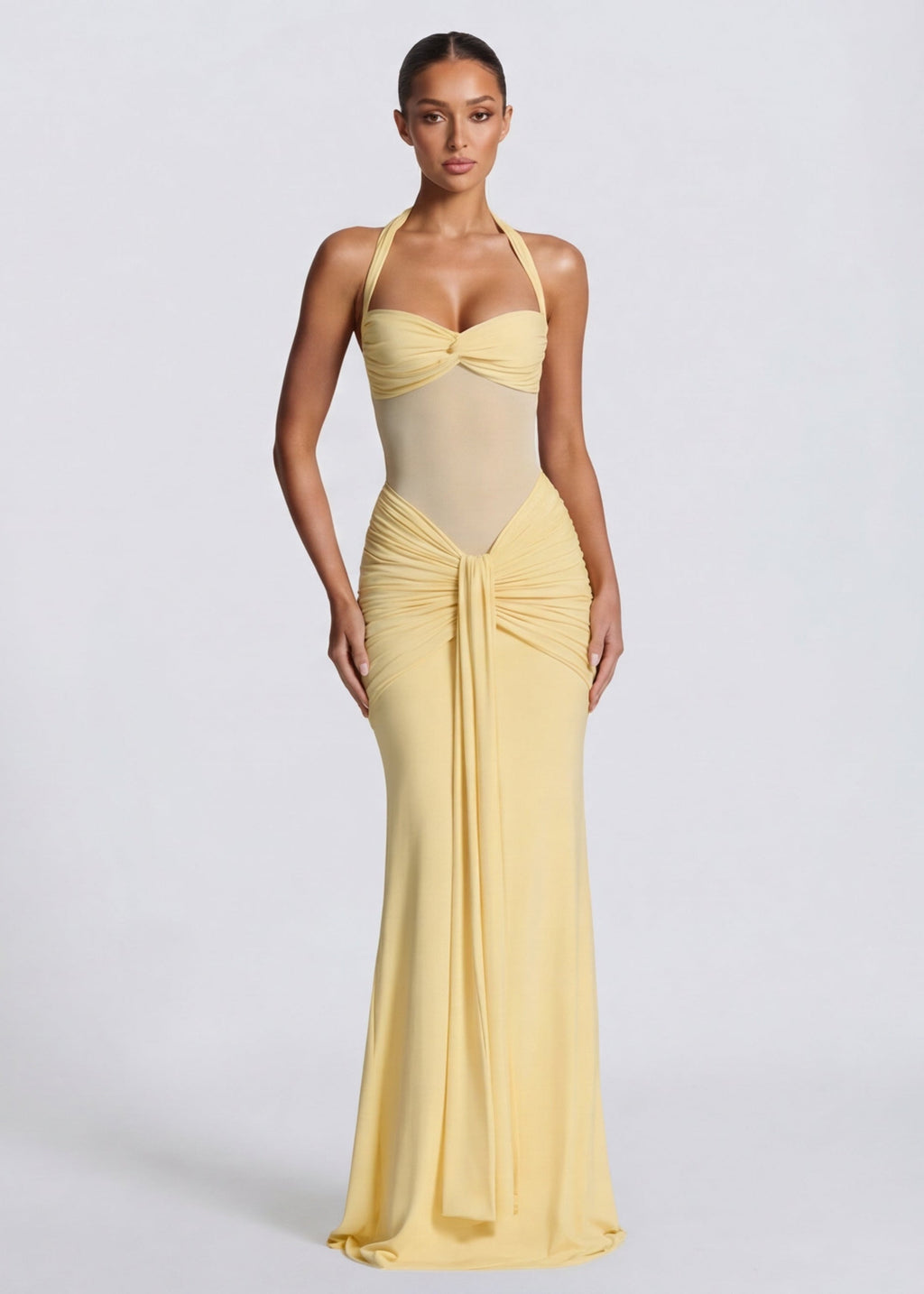 Ruched Hourglass Evening Gown for Women