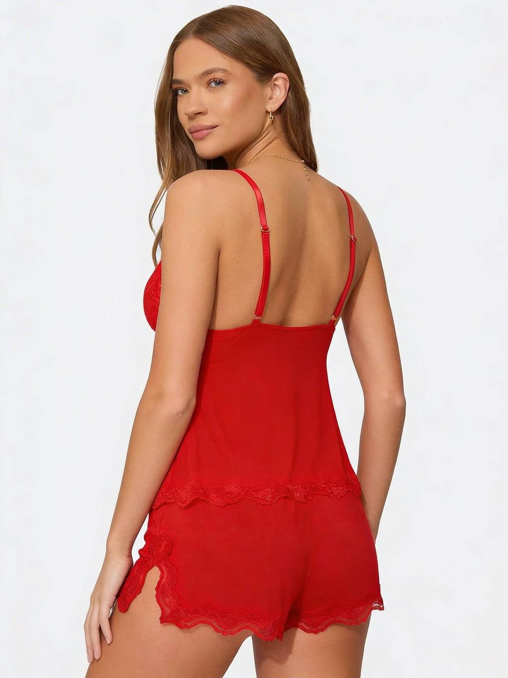 Set da notte romantico con rifiniture in pizzo