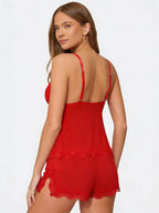 Set da notte romantico con rifiniture in pizzo