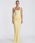 Figurbetontes Damen-Maxikleid mit Sanduhr-Silhouette