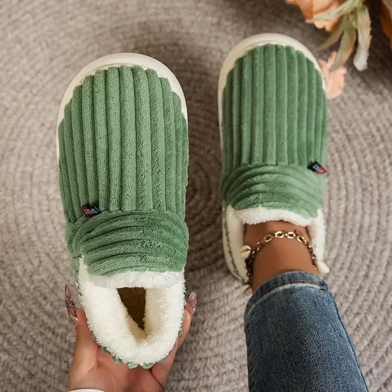 House Slipper Boots with Sherpa Fleece Lining and Soft Corduroy Upper - Image 1