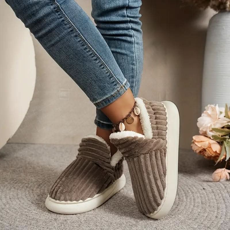 House Slipper Boots with Sherpa Fleece Lining and Soft Corduroy Upper - Image 5