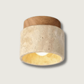 Decorative LED Ceiling Lamp for Staircase and Hallway – Natural Travertine Pattern