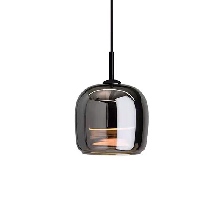 Nowoczesna Czarna Lampa Wisząca ze Szkła – Elegancka nad Stół i do Salonu