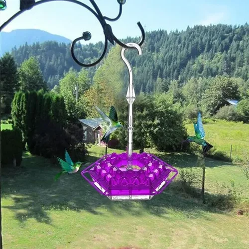 Hummingbird Feeder with Raised Diamond Ports and Multiple Feeding Stations - Image 3
