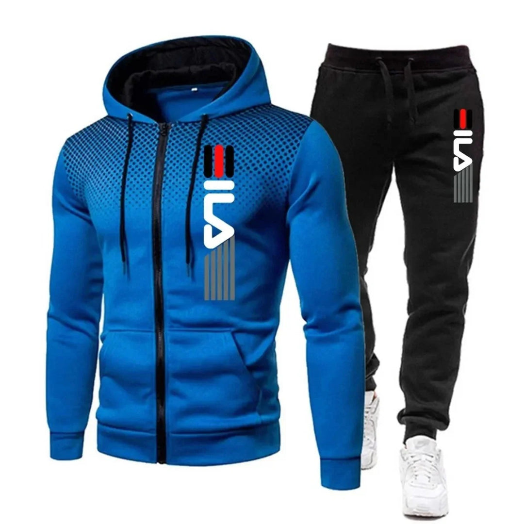 Męski Komplet Dresowy z Kapturem Bluza z Kapturem i Spodnie Jogger