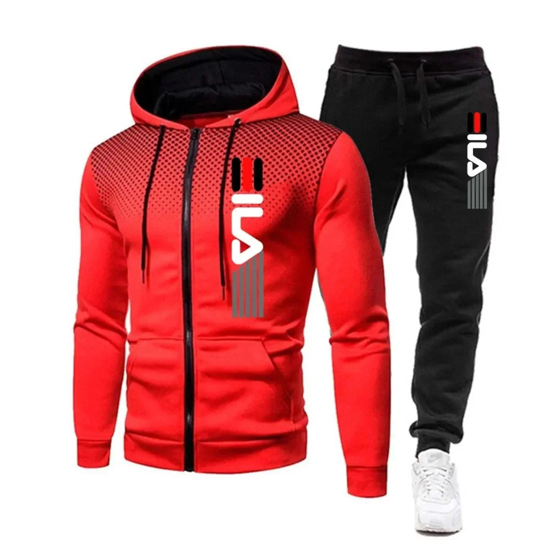 Męski Komplet Dresowy z Kapturem Bluza z Kapturem i Spodnie Jogger