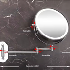 Podświetlane lusterko kosmetyczne z ładowalną baterią i oświetleniem LED