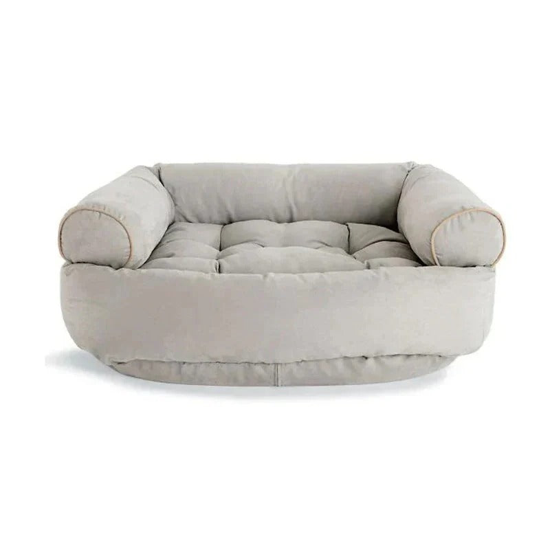 Soothing dog sofa with raised sides